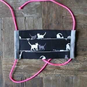 Face mask, 100% Cotton, 3 Layer, Made in USA Cat